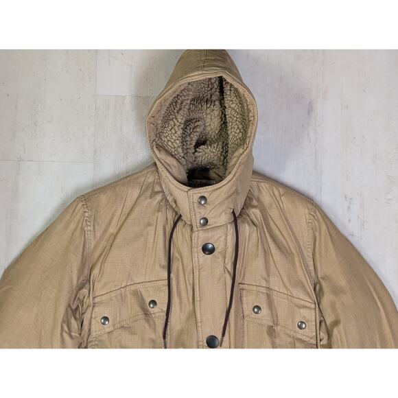 Vintage Mens Field & Stream Insulated Gordon Ferguson Chore Coat Hood Quilted 40 - Picture 10 of 16
